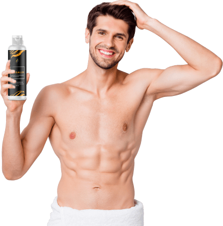 Man with shampoo